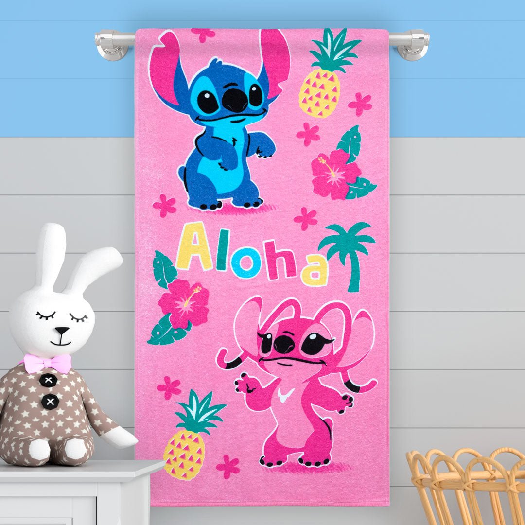Toalla Infantil de Cuerpo Lilo y Stitch Multicolor 60x120cm Disney - TOALLAS | Bylmo
