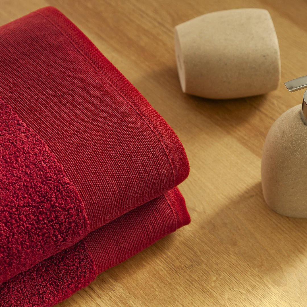 Toalla de Manos Modha Vinotinto 40x70cm Fondo Entero - TOALLAS | Bylmo