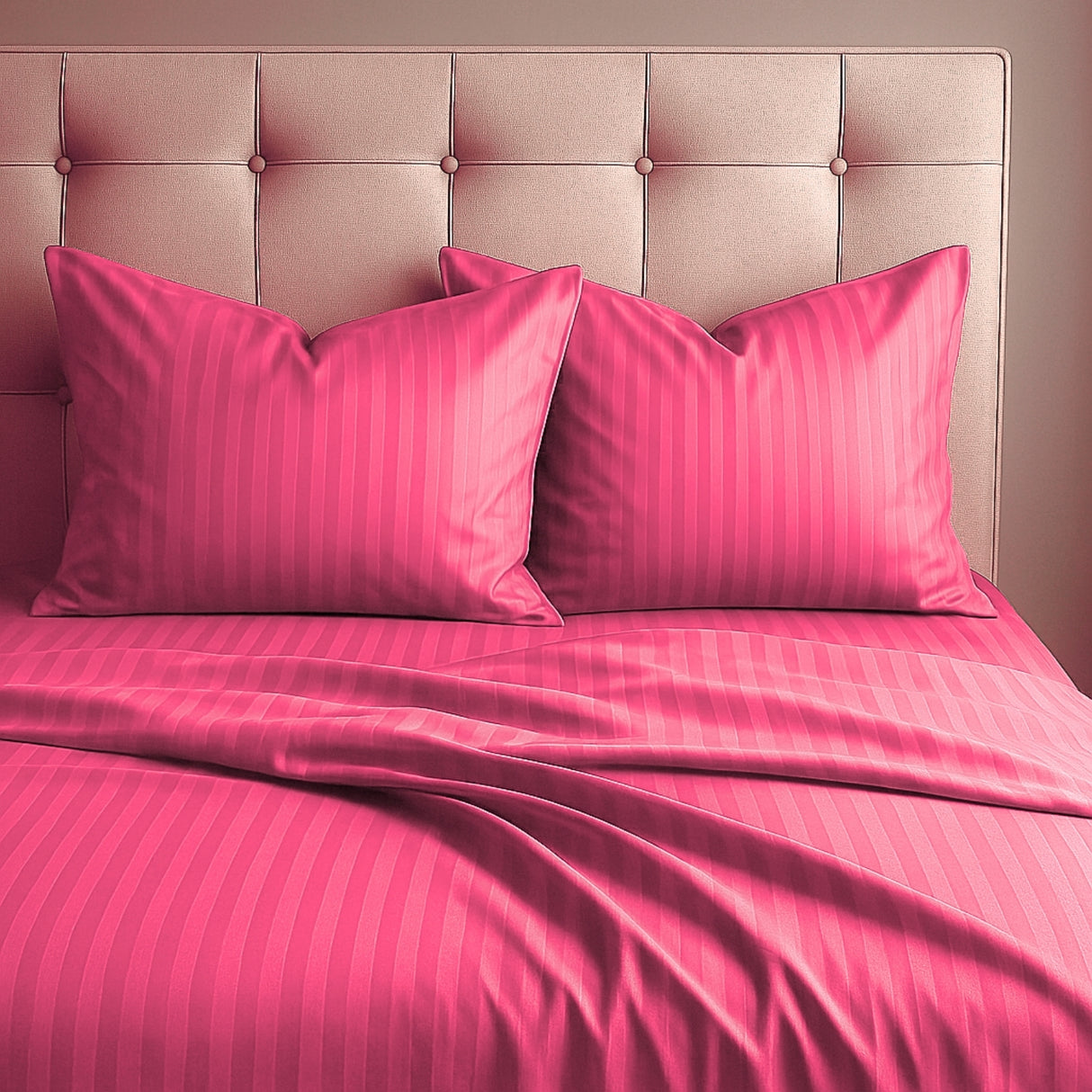 Juego de Sábanas Polialgodon Fucsia Para Cama Doble 140 X 190 Cm Antiácaros y Antiarrugas - SABANAS | Bylmo