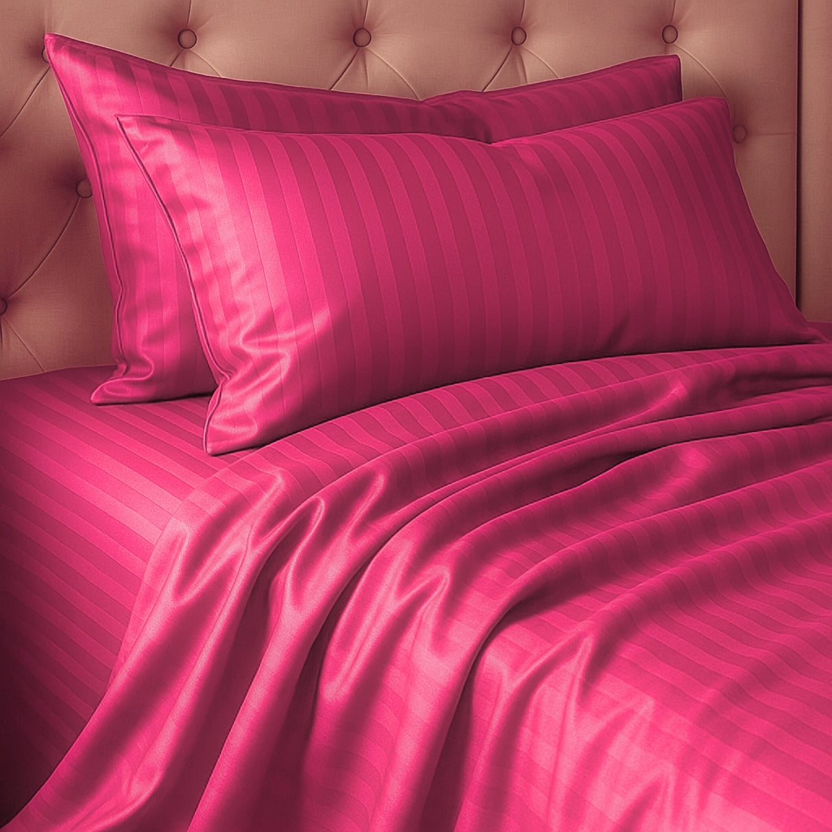 Juego de Sábanas Polialgodon Fucsia Para Cama Doble 140 X 190 Cm Antiácaros y Antiarrugas - SABANAS | Bylmo