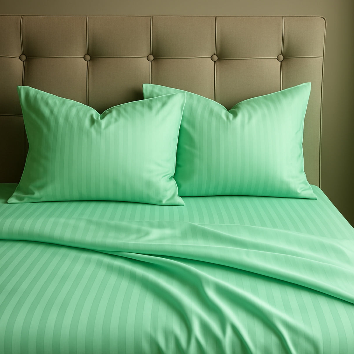 Juego de Sábanas Polialgodon Verde Menta Para Cama Semidoble 120 X 190 Cm Antiácaros y Antiarrugas - SABANAS | Bylmo