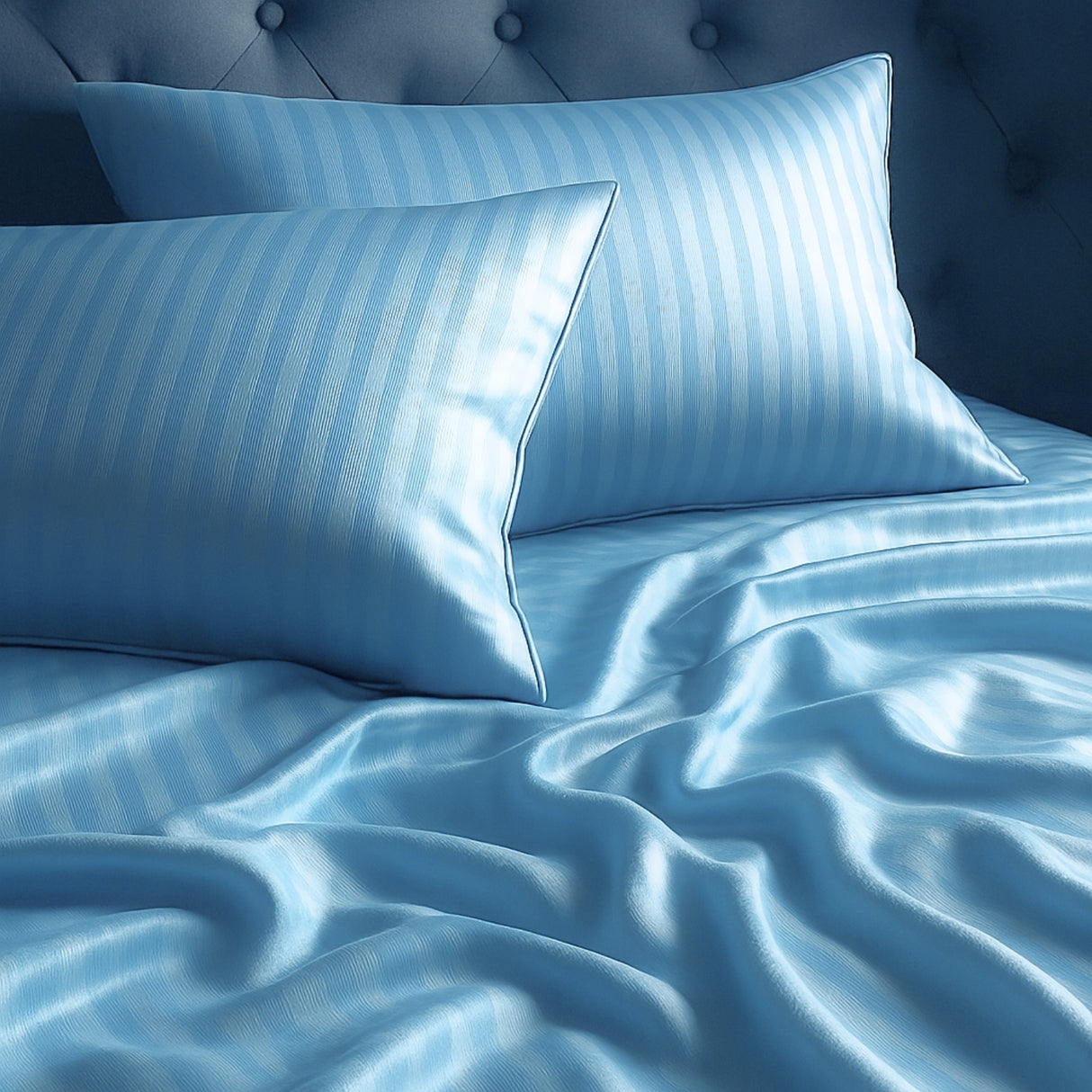 Juego de Sábanas Polialgodon Azul Celeste Para Cama Sencilla 100 X 190 Cm Antiácaros y Antiarrugas - SABANAS | Bylmo