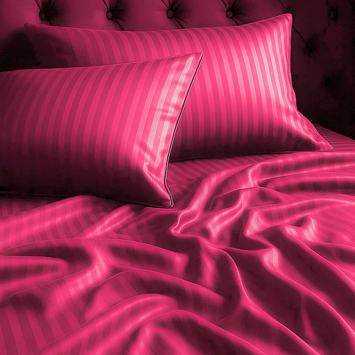 Juego de Sábanas Polialgodon Fucsia Para Cama Sencilla 100 X 190 Cm Antiácaros y Antiarrugas - SABANAS | Bylmo