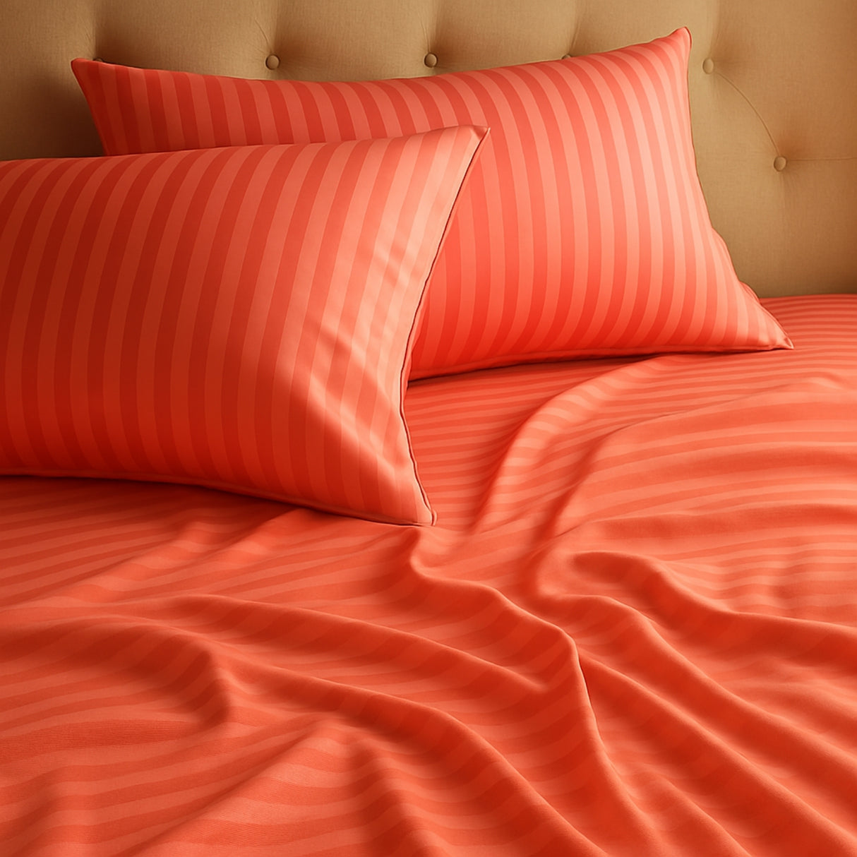 Juego de Sábanas Polialgodon Coral Para Cama Sencilla 100 X 190 Cm Antiácaros y Antiarrugas - SABANAS | Bylmo