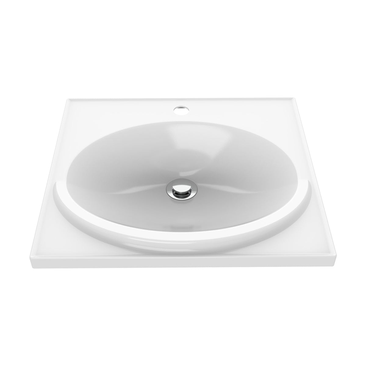 Kit Mueble con Lavamanos Flotante Godai Mitte Tambo 48x48cm Individual con Lavamanos de Sobreponer y con Un Cajón - MUEBLES PARA LAVAMANOS | Bylmo