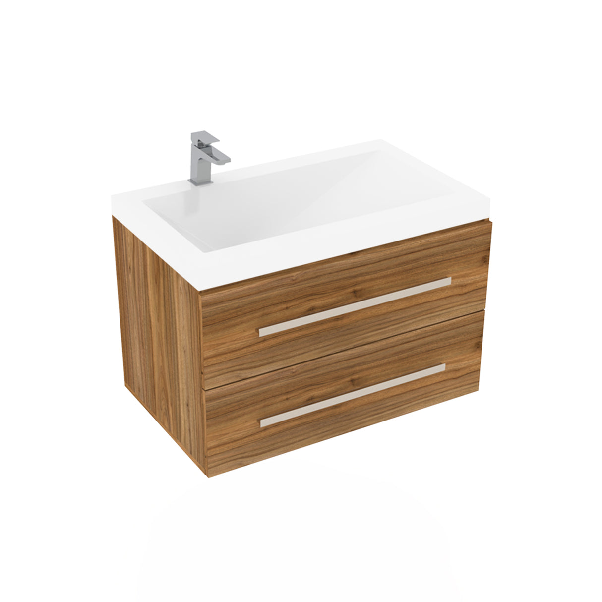 Kit Mueble con Lavamanos Flotante Misus Gracia 79x48cm Individual con Lavamanos de Sobreponer con Dos Cajones - MUEBLES PARA LAVAMANOS | Bylmo