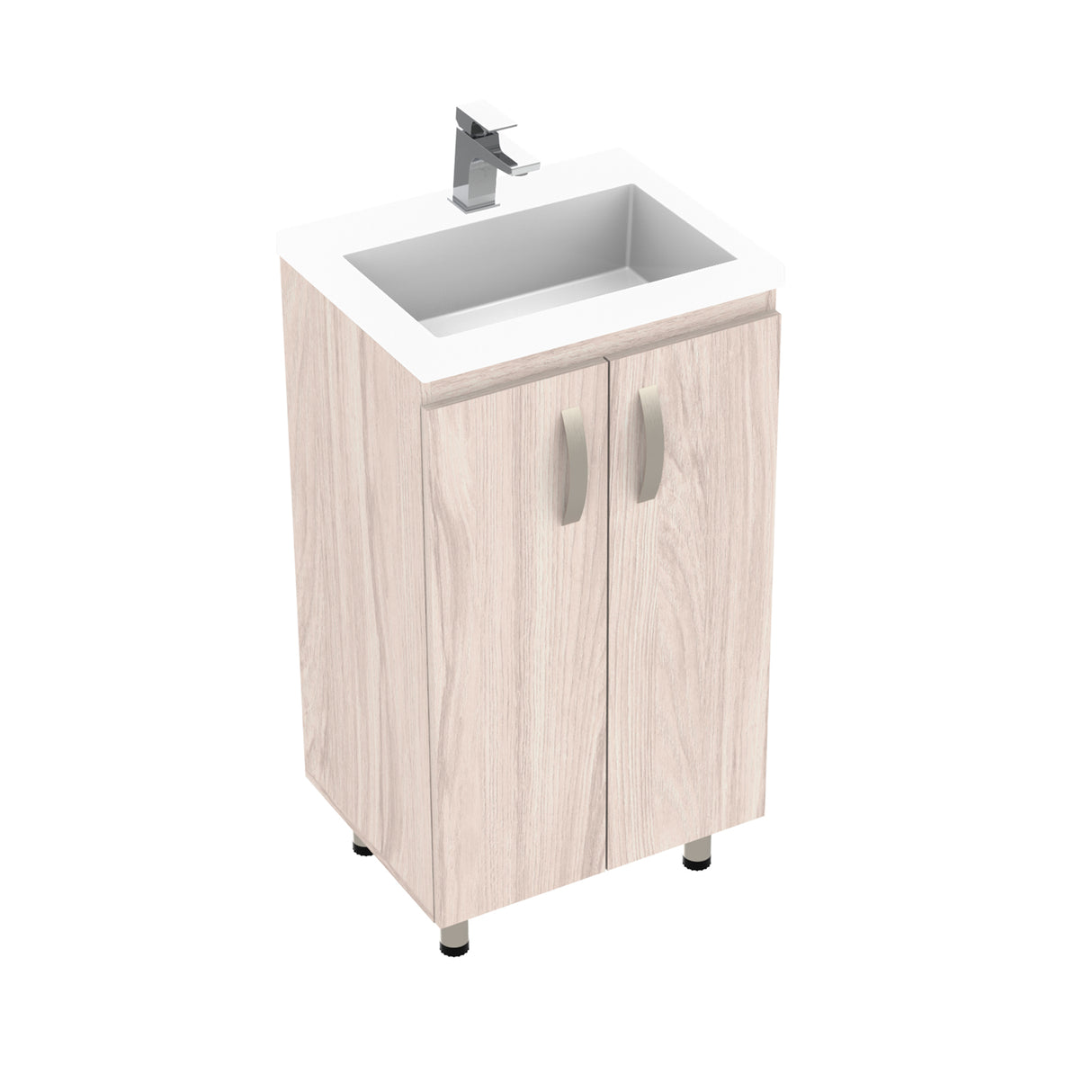 Kit Mueble con Lavamanos Basico Soder Mali 48x86cm Individual con Lavamanos de Sobreponer - MUEBLES PARA LAVAMANOS | Bylmo