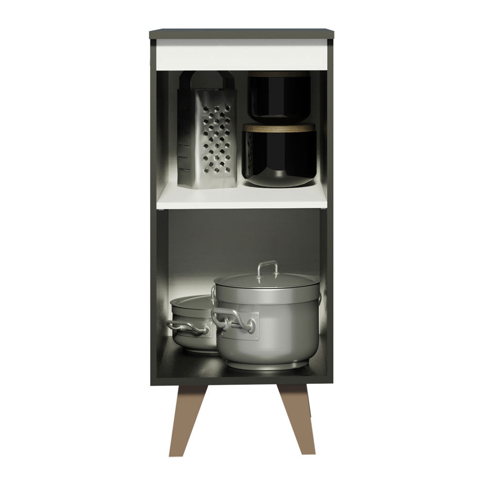 Mueble Inferior de Cocina Reims Negro 35x83cm con Mesón de Madera Aglomerada Mdp y sin Estufa - MUEBLES INFERIORES DE COCINA | Bylmo