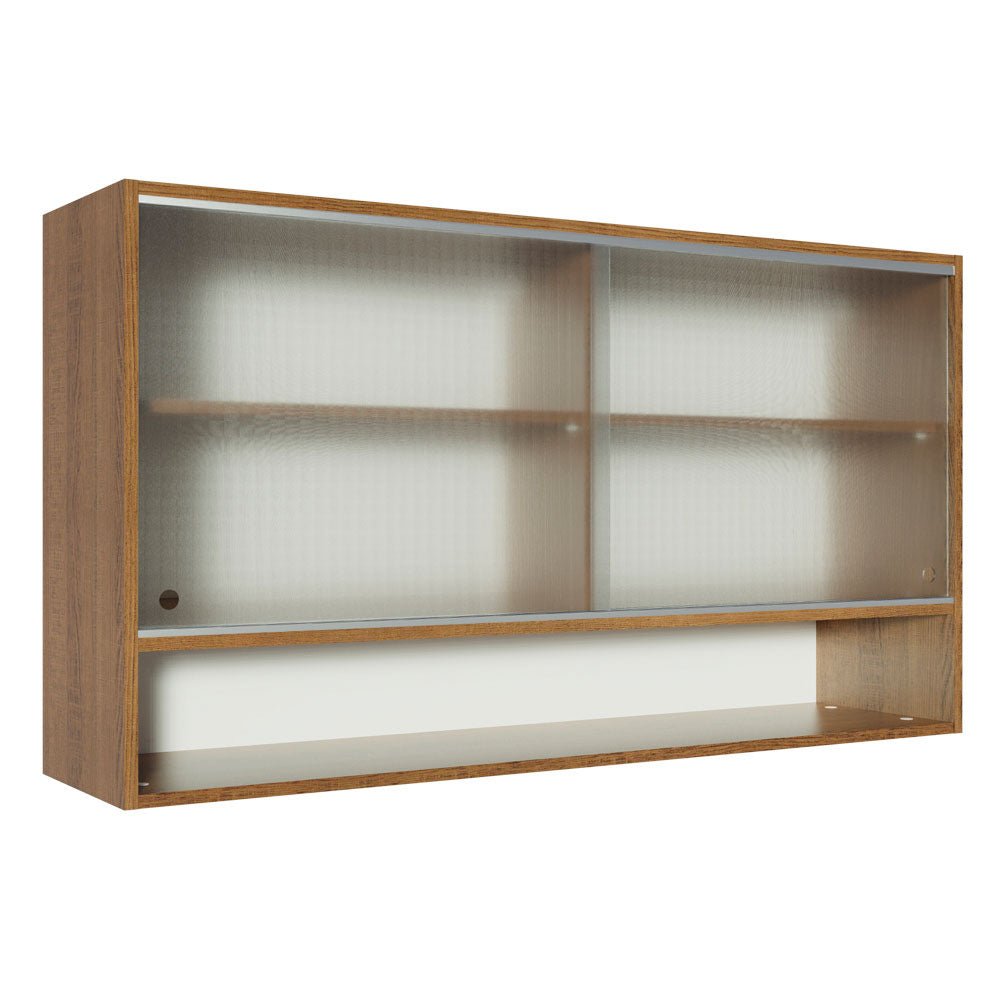 Mueble Superior de Cocina Glamy Marron 120x66cm con Cinco Entrepaños y con Dos Puertas - MUEBLES SUPERIORES DE COCINA | Bylmo