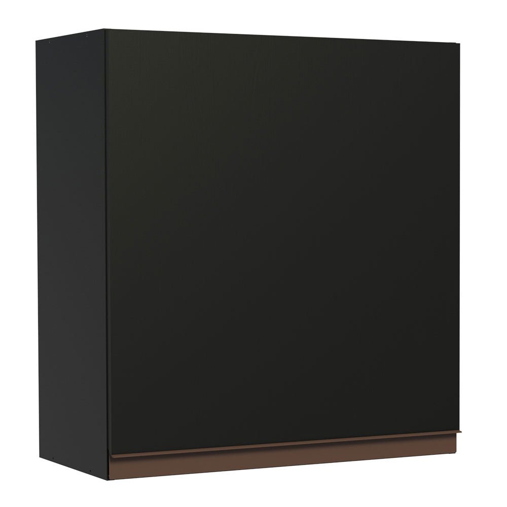 Mueble Superior de Cocina Reims Negro 60x66cm con Dos Entrepaños y con Una Puerta - MUEBLES SUPERIORES DE COCINA | Bylmo