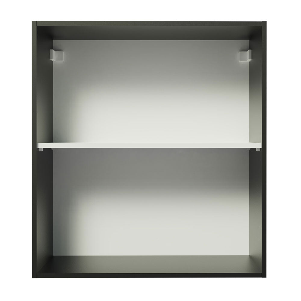 Mueble Superior de Cocina Reims Negro 60x66cm con Dos Entrepaños y con Una Puerta - MUEBLES SUPERIORES DE COCINA | Bylmo