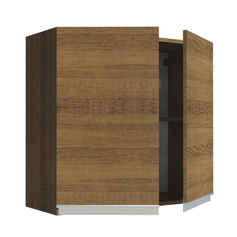 Mueble Superior de Cocina Glamy Marron 70x66cm con Dos Entrepaños y con Dos Puertas - MUEBLES SUPERIORES DE COCINA | Bylmo