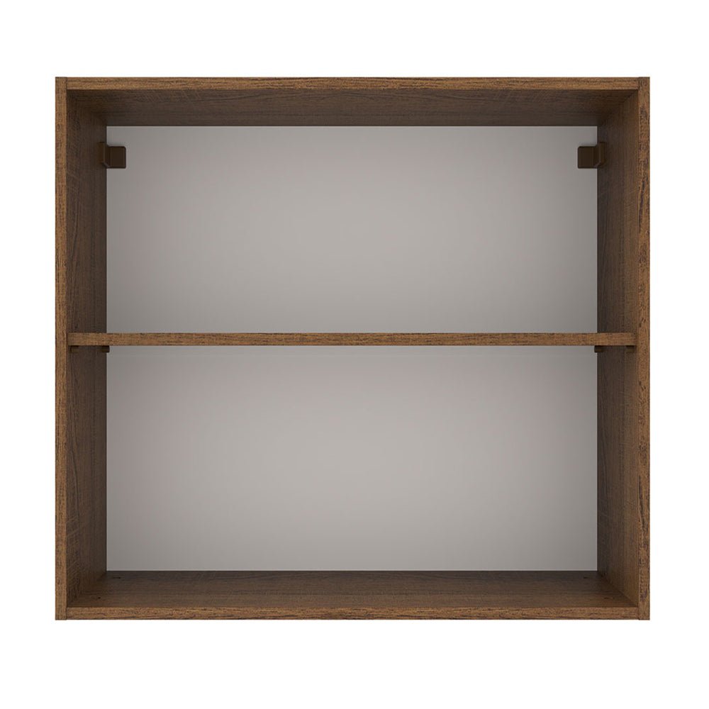Mueble Superior de Cocina Agata Marron y Crema 70x66cm con Dos Entrepaños y con Dos Puertas - MUEBLES SUPERIORES DE COCINA | Bylmo