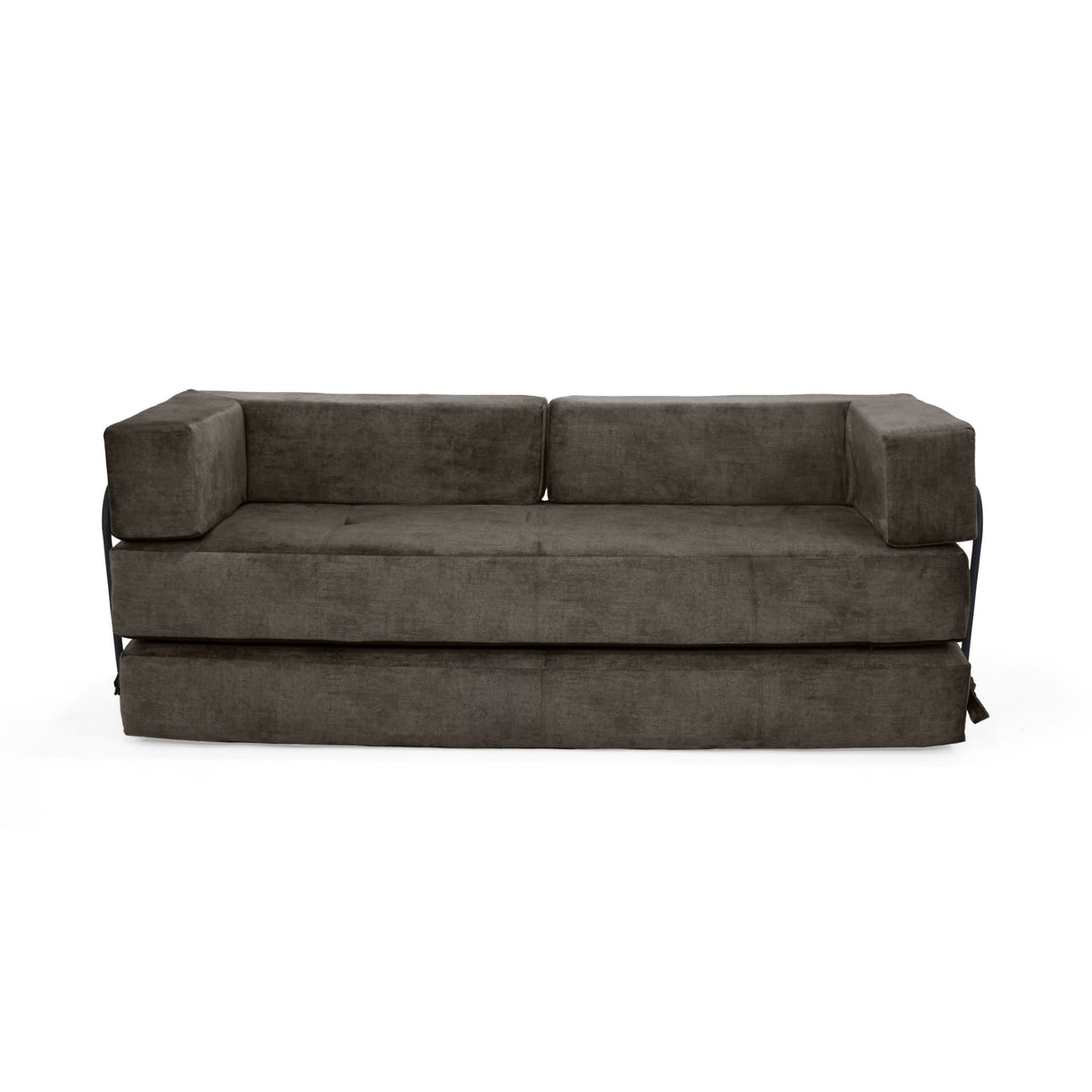 Sofá Cama Nablus Taupe 196x68cm De Tres Puestos y con Apoya Brazos - SOFAS Y POLTRONAS | Bylmo