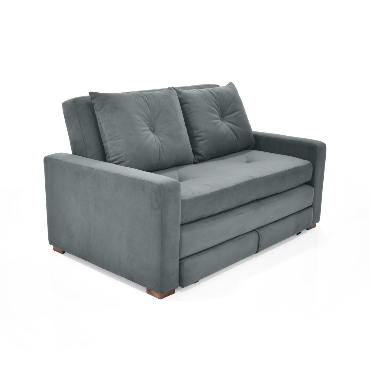 Sofá Cama Torino Gris 147x87cm De Dos Puestos Reclinable y con Apoya Brazos - SOFAS Y POLTRONAS | Bylmo