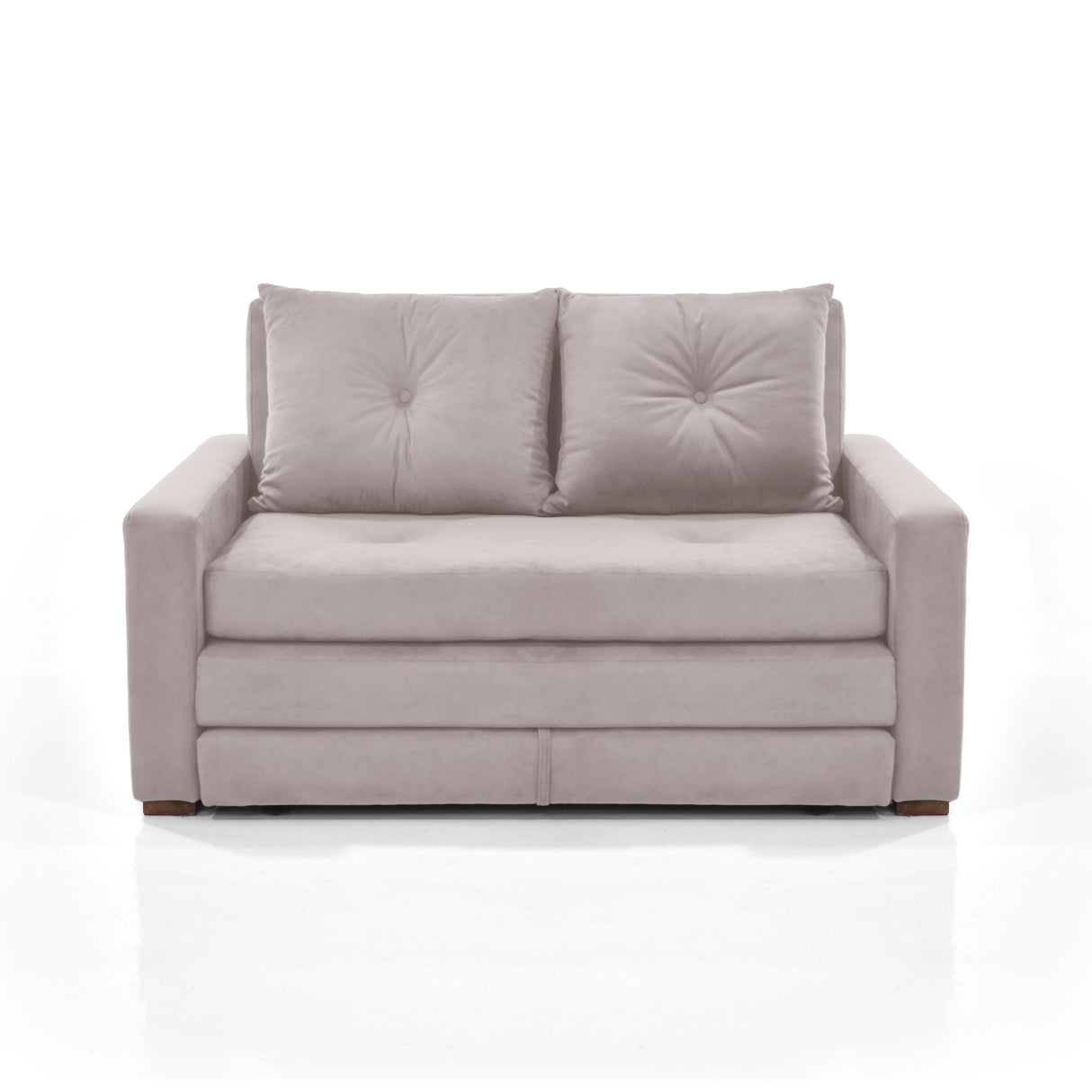 Sofá Cama Torino Taupe 147x87cm De Dos Puestos Reclinable y con Apoya Brazos - SOFAS Y POLTRONAS | Bylmo