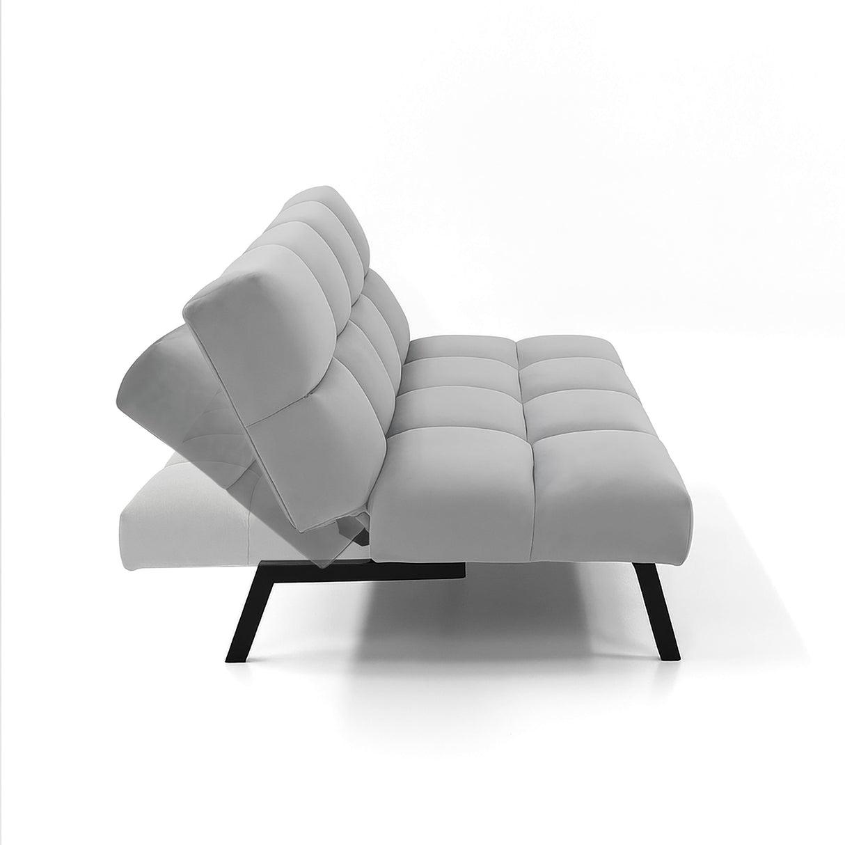 Sala Nivala Plata y Mostaza 187x83cm De Cuatro Puestos Reclinable y sin Apoya Brazos - SOFAS Y POLTRONAS | Bylmo