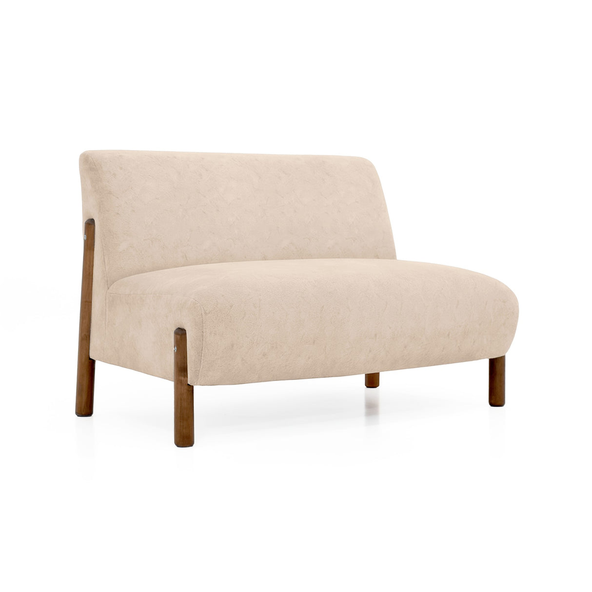 Sofá Dubi Beige 123x73cm De Dos Puestos y sin Apoya Brazos - SOFAS Y POLTRONAS | Bylmo