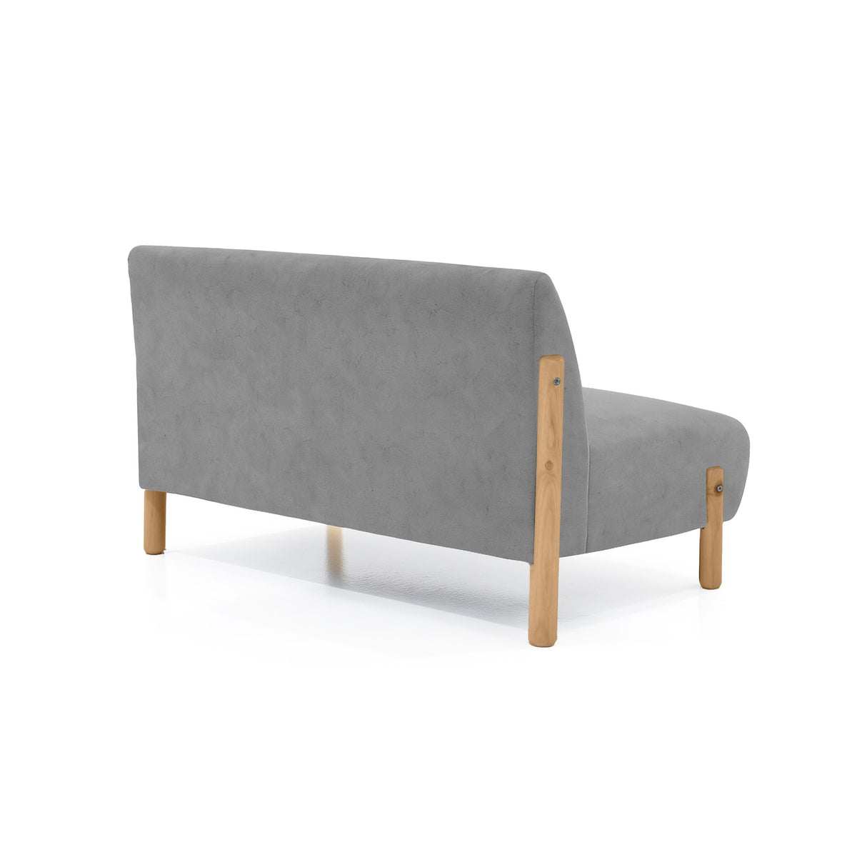 Sofá Dubi Gris 123x73cm De Dos Puestos y sin Apoya Brazos - SOFAS Y POLTRONAS | Bylmo