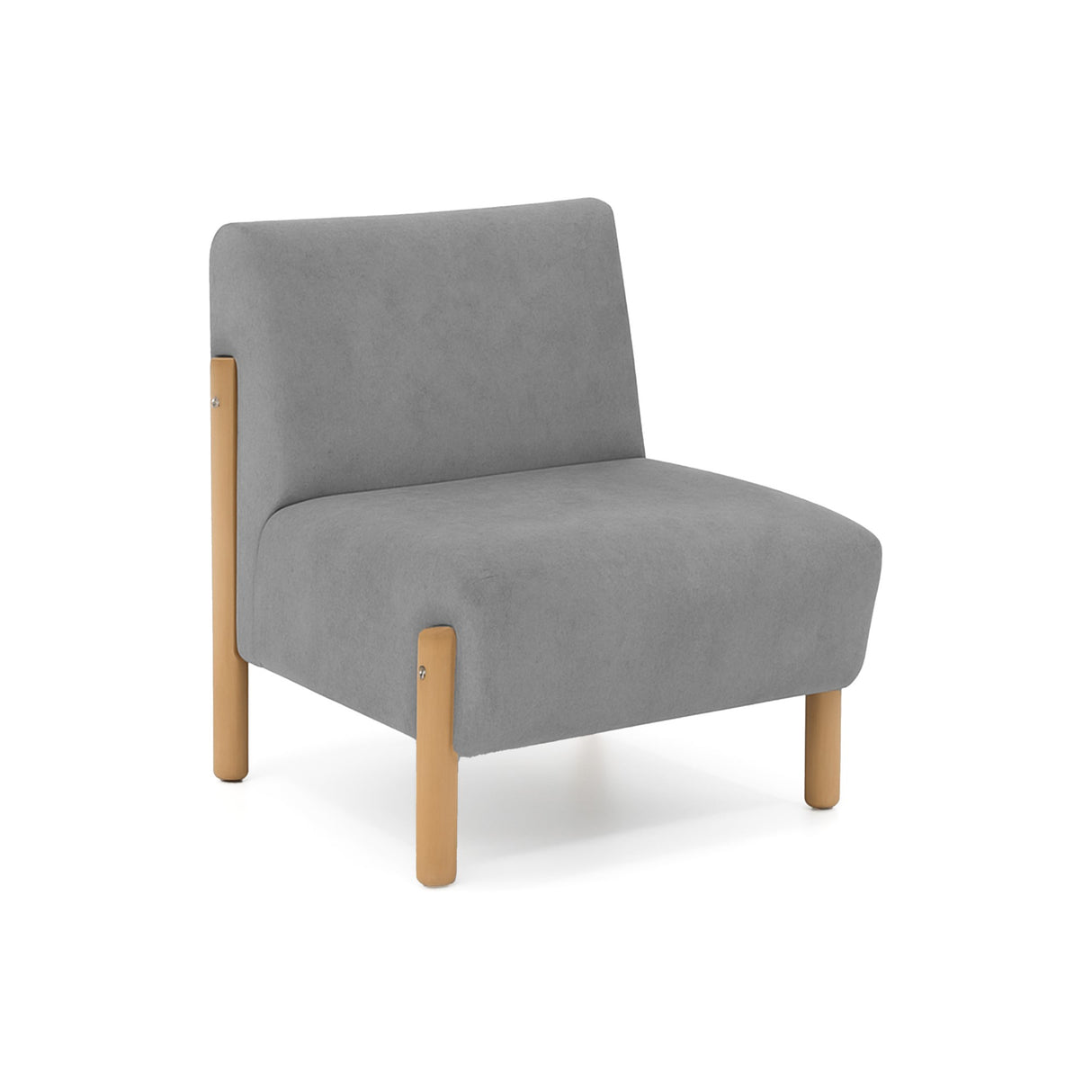 Poltrona Dubi Gris 63x73cm De Un Puesto y sin Apoya Brazos - SOFAS Y POLTRONAS | Bylmo