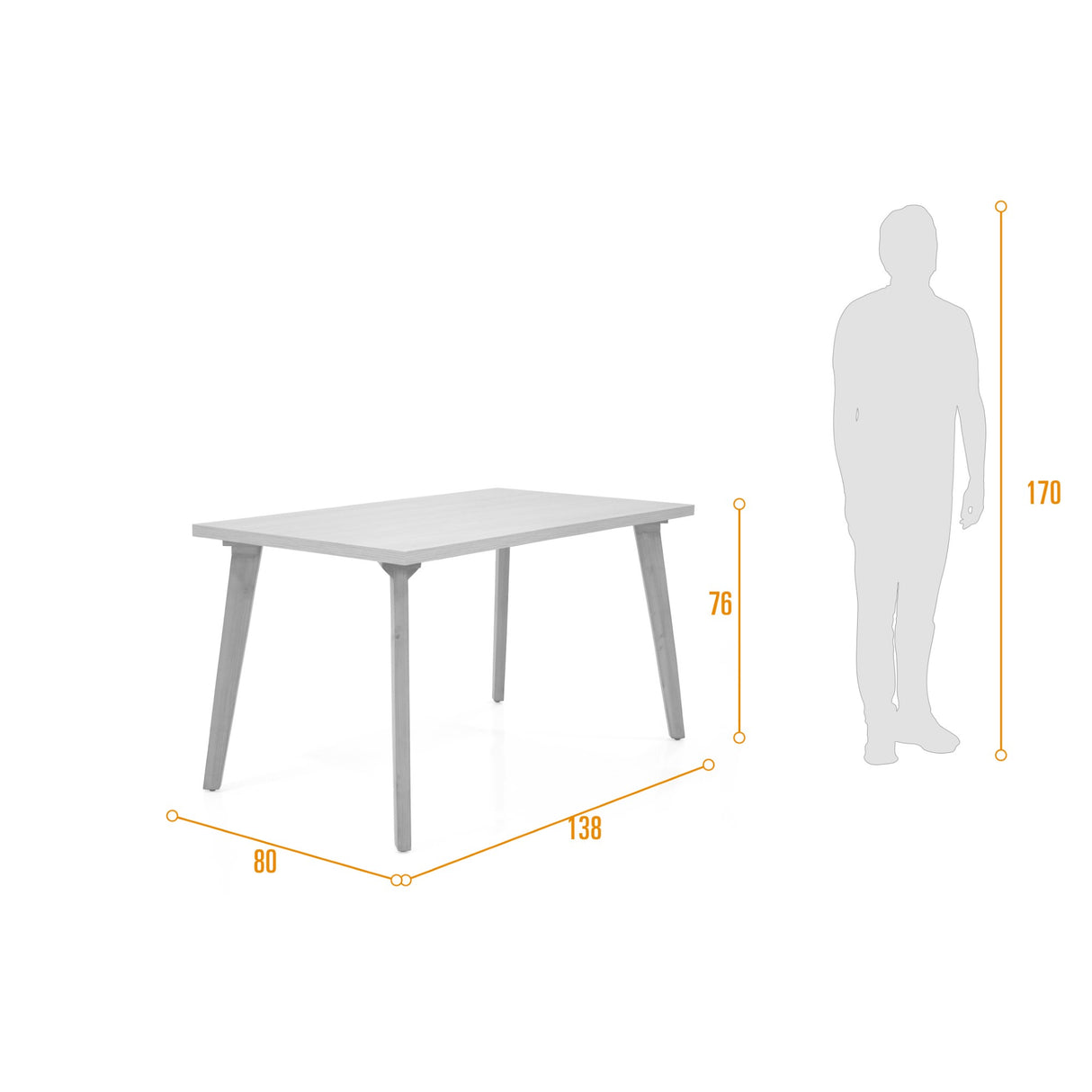 Mesa de Comedor Lugo Matiz Oasis 138x76cm Cuadrado de Seis Puestos sin Sillas - COMEDORES | Bylmo