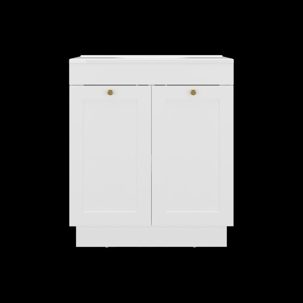 Mueble para Lavamanos Baluarte Blanco 76.2x86.3cm Individual con Lavamanos Empotrado y con Dos Puertas - MUEBLES PARA LAVAMANOS | Bylmo