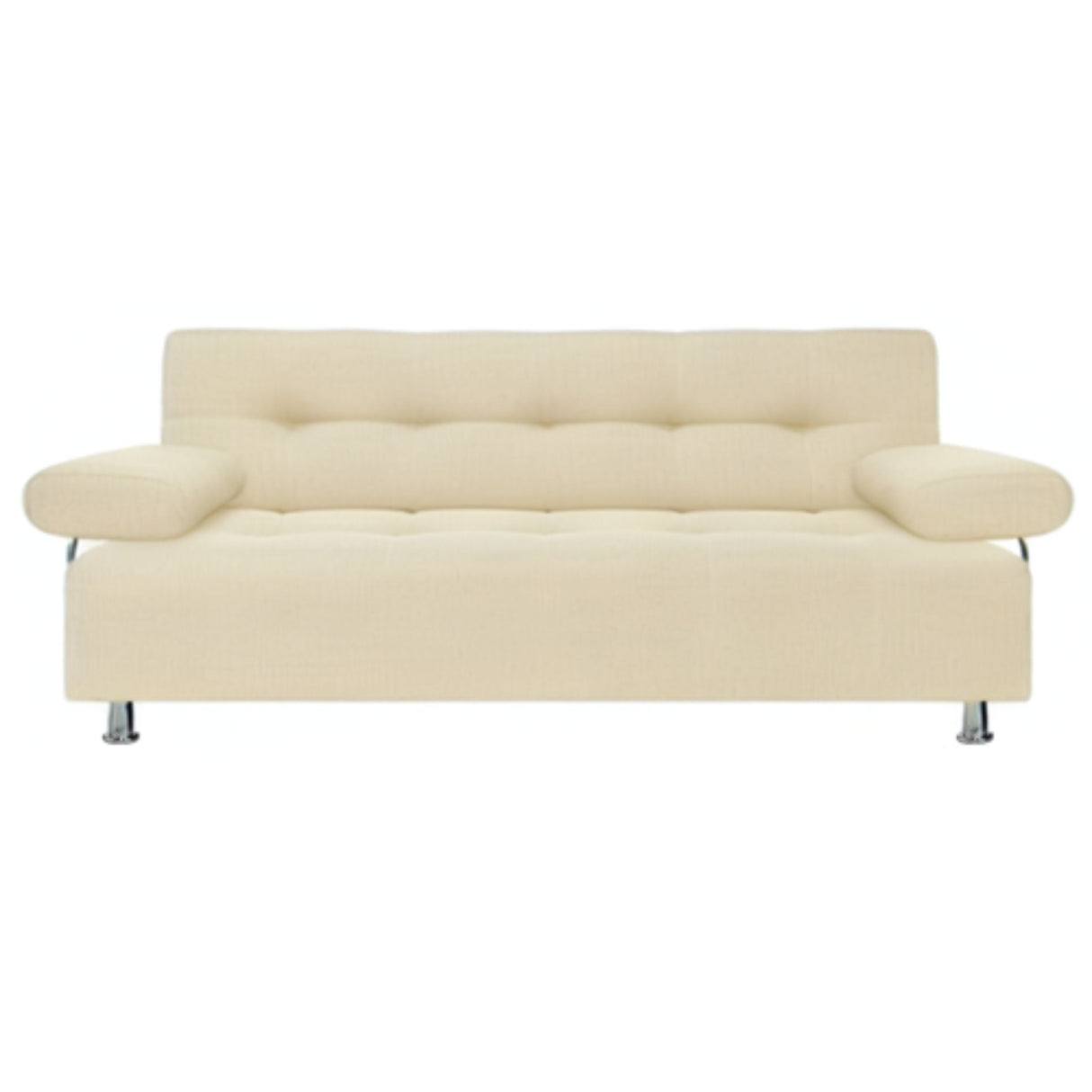 Sofá Cama Milan Marfil 180x30cm de Tres Puestos Reclinable Con Tapizado Acolchado y Antifluido - SOFAS Y POLTRONAS | Bylmo