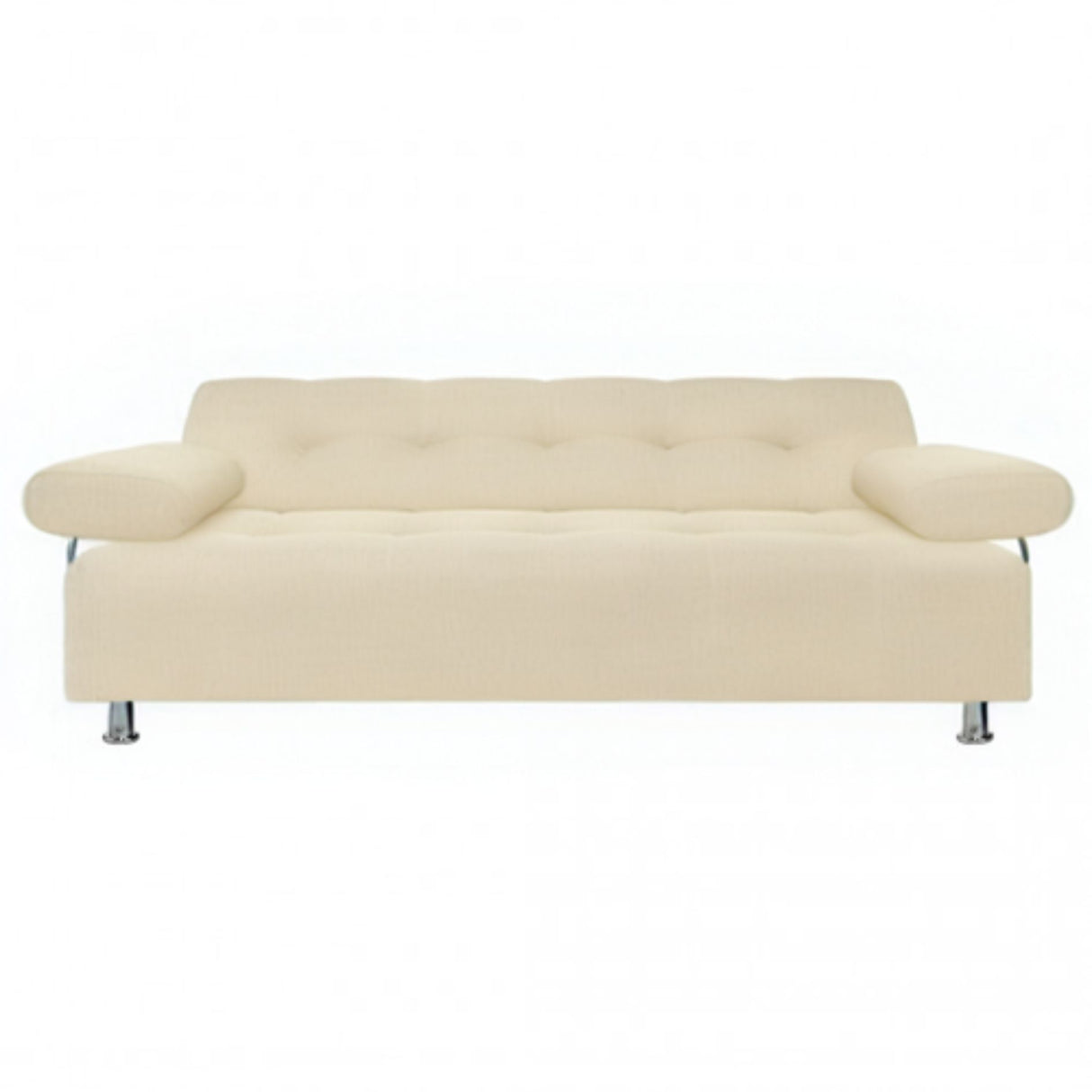 Sofá Cama Milan Marfil 180x30cm de Tres Puestos Reclinable Con Tapizado Acolchado y Antifluido - SOFAS Y POLTRONAS | Bylmo