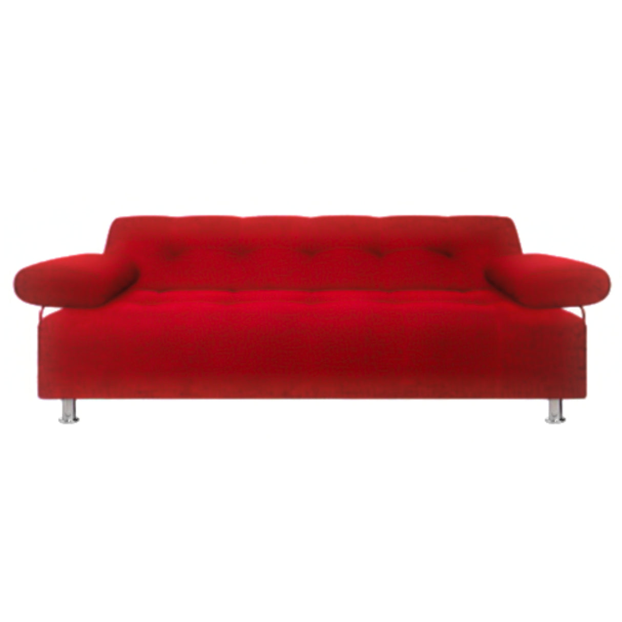 Sofá Cama Milan Rojo 180x30cm de Tres Puestos Reclinable Con Tapizado Acolchado y Antifluido - SOFAS Y POLTRONAS | Bylmo