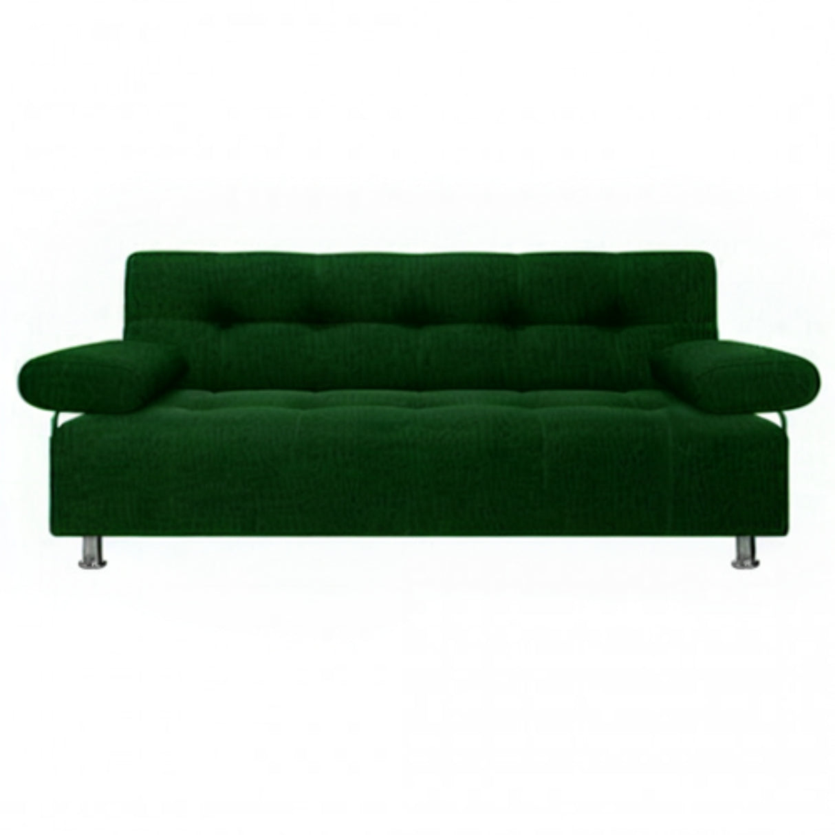 Sofá Cama Milan Verde 180x30cm de Tres Puestos Reclinable Con Tapizado Acolchado y Antifluido - SOFAS Y POLTRONAS | Bylmo