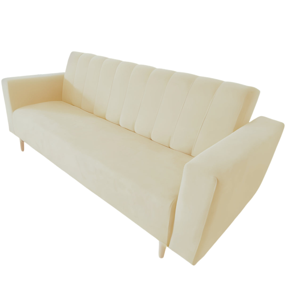 Sofá Cama Split beige 200x30cm de Tres Puestos Reclinable Con Tapizado Acolchado y Antifluido - SOFAS Y POLTRONAS | Bylmo