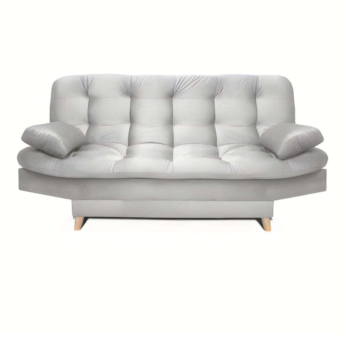 Sofá Cama Magic Plata 180x30cm de Tres Puestos Reclinable Con Tapizado Acolchado y Antifluido - SOFAS Y POLTRONAS | Bylmo