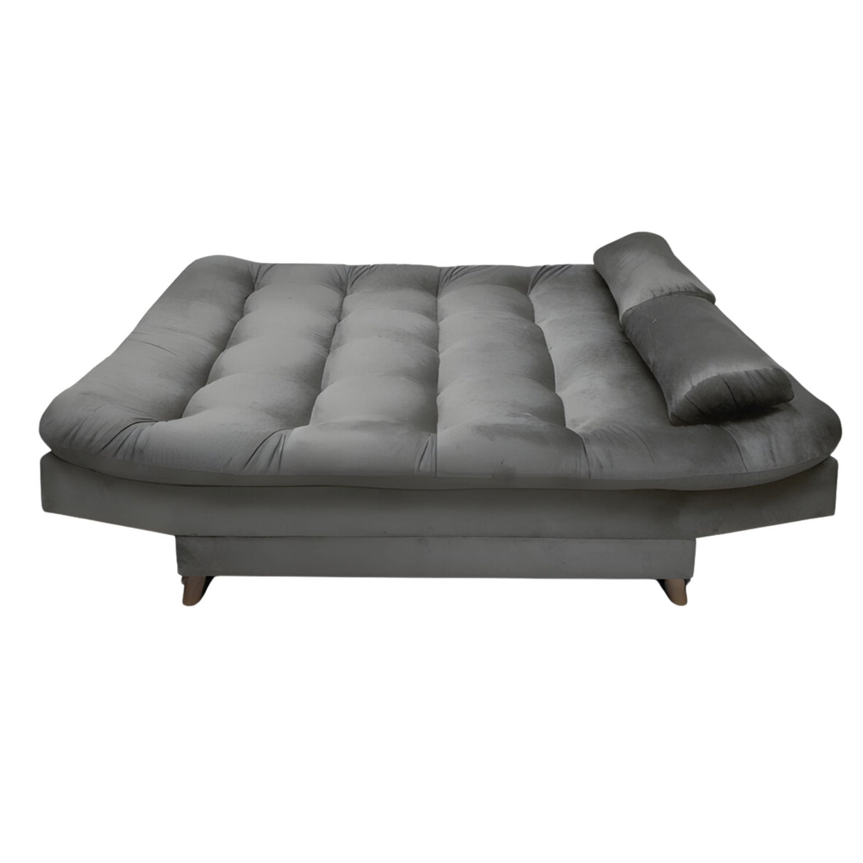 Sofá Cama Magic Plomo 180x30cm de Tres Puestos Reclinable Con Tapizado Acolchado y Antifluido - SOFAS Y POLTRONAS | Bylmo