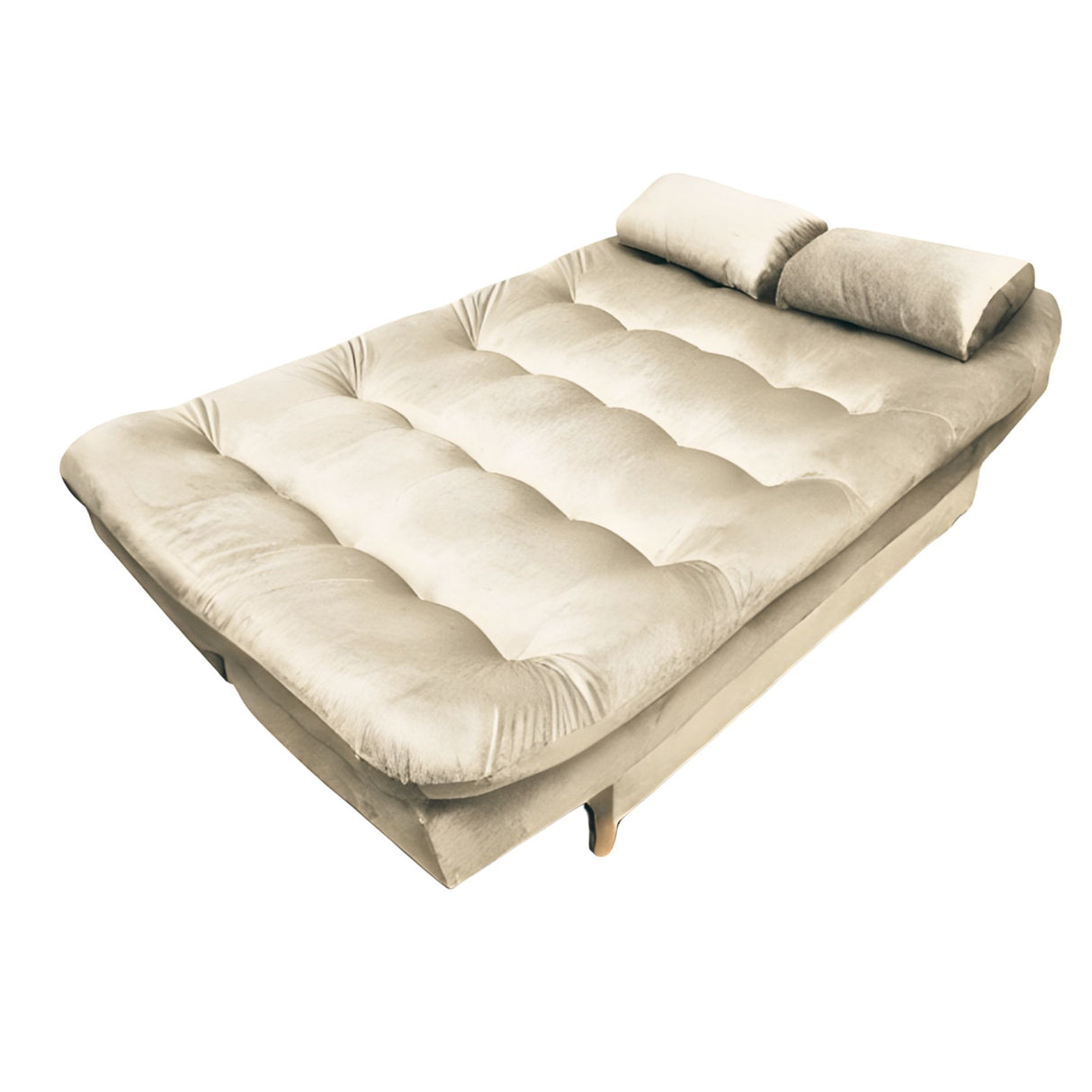 Sofá Cama Magic Beige 180x30cm de Tres Puestos Reclinable Con Tapizado Acolchado y Antifluido - SOFAS Y POLTRONAS | Bylmo