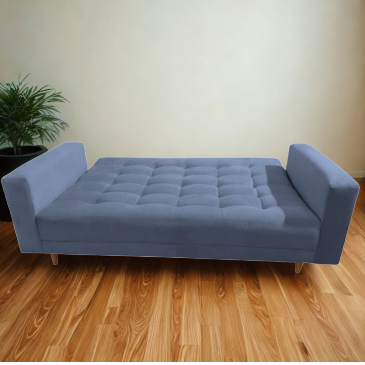 Sofá Cama Munich Gris 200x30cm de Tres Puestos Reclinable Con Tapizado Acolchado y Antifluido - SOFAS Y POLTRONAS | Bylmo