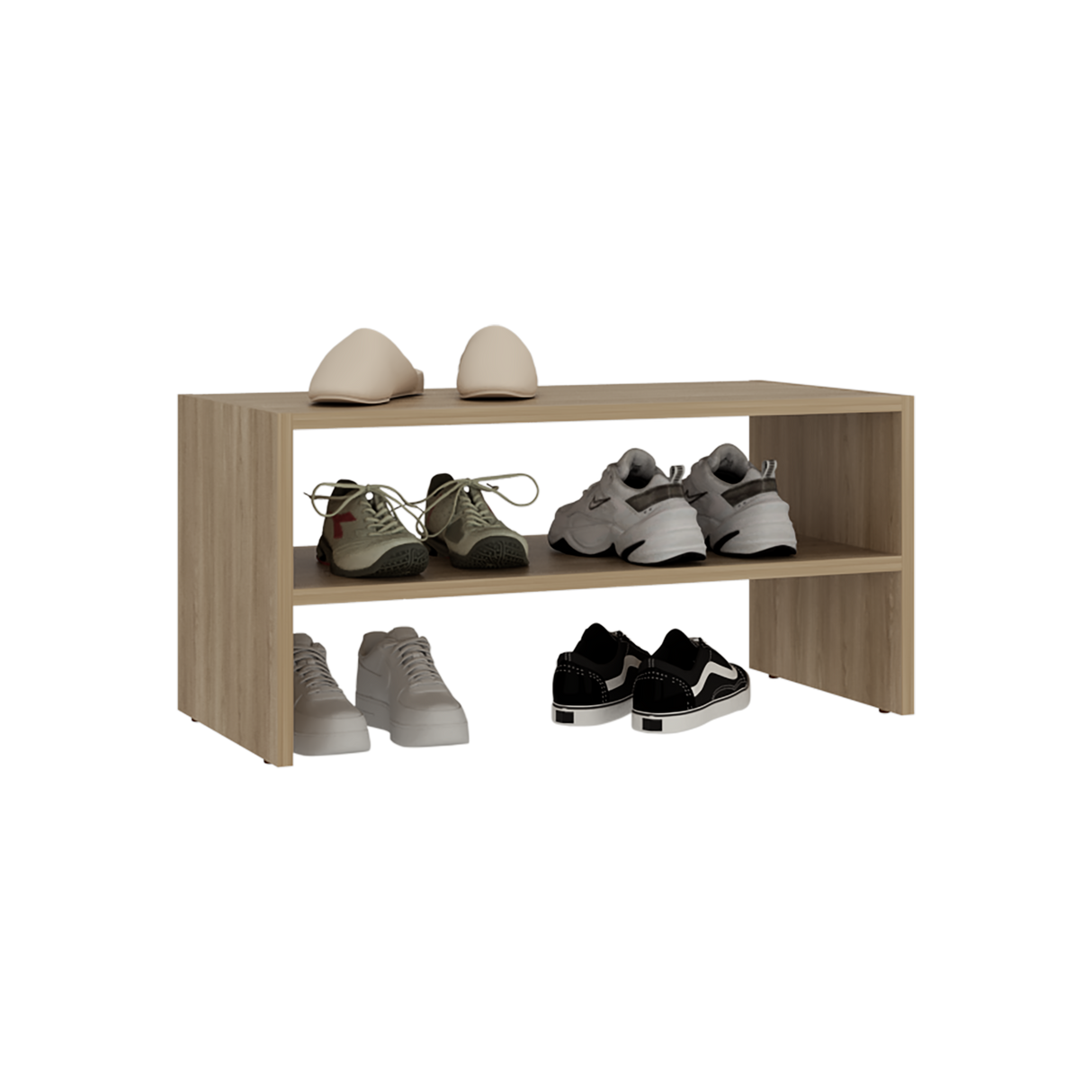 Zapatero Silpa Fresno 72x34.9cm Horizontal de Dos Niveles para Seis Zapatos - ZAPATEROS | Bylmo