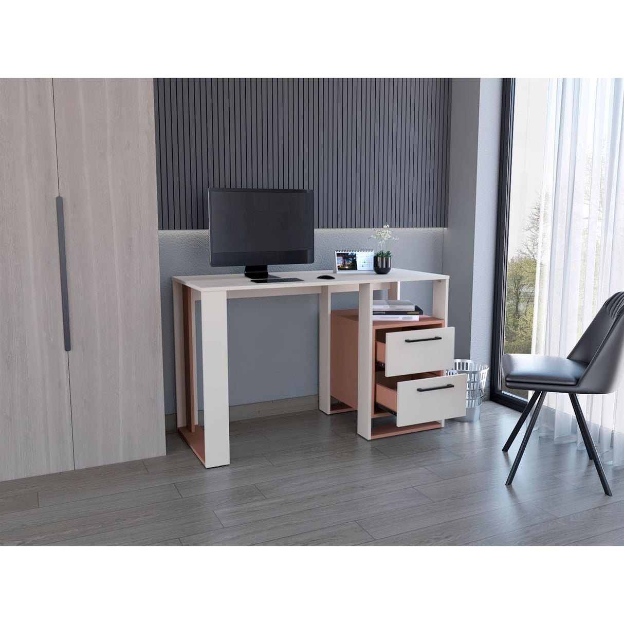 Escritorio Verlot Arupo Y Capri 120x75cm con Dos Cajones y con Archivador - ESCRITORIOS | Bylmo