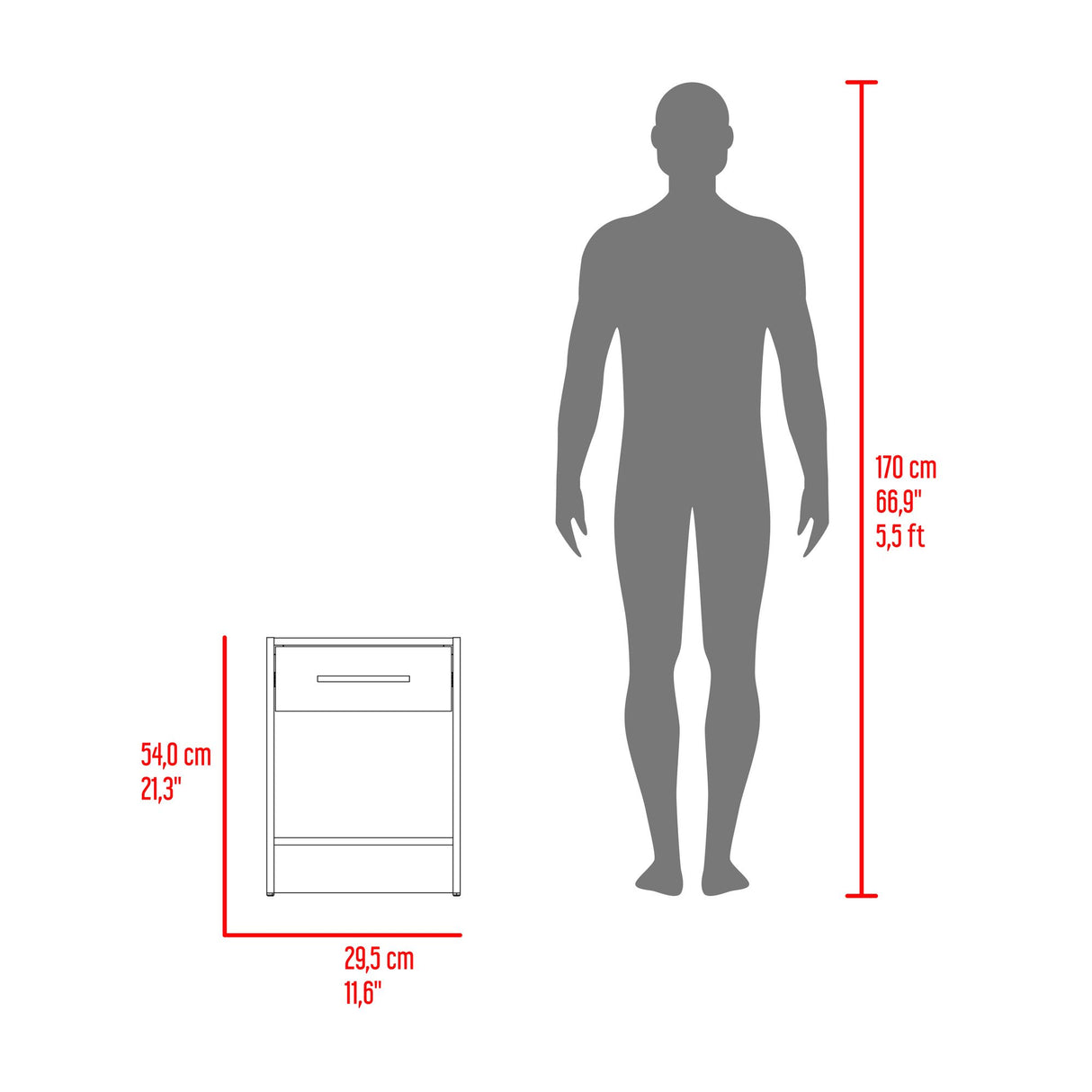 Combo Closet Francis Fresno Europeo Y Blanco 79.4x170.2cm con Cuatro Cajones y con Dos Puertas - CLOSETS | Bylmo