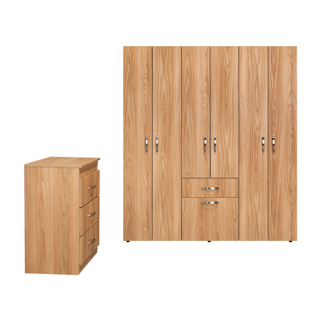 Combo Closet y Cómoda Mayer Fresno Europeo Y Blanco 141.1x164.2cm con Cuatro Cajones y con Cuatro Puertas - CLOSETS | Bylmo