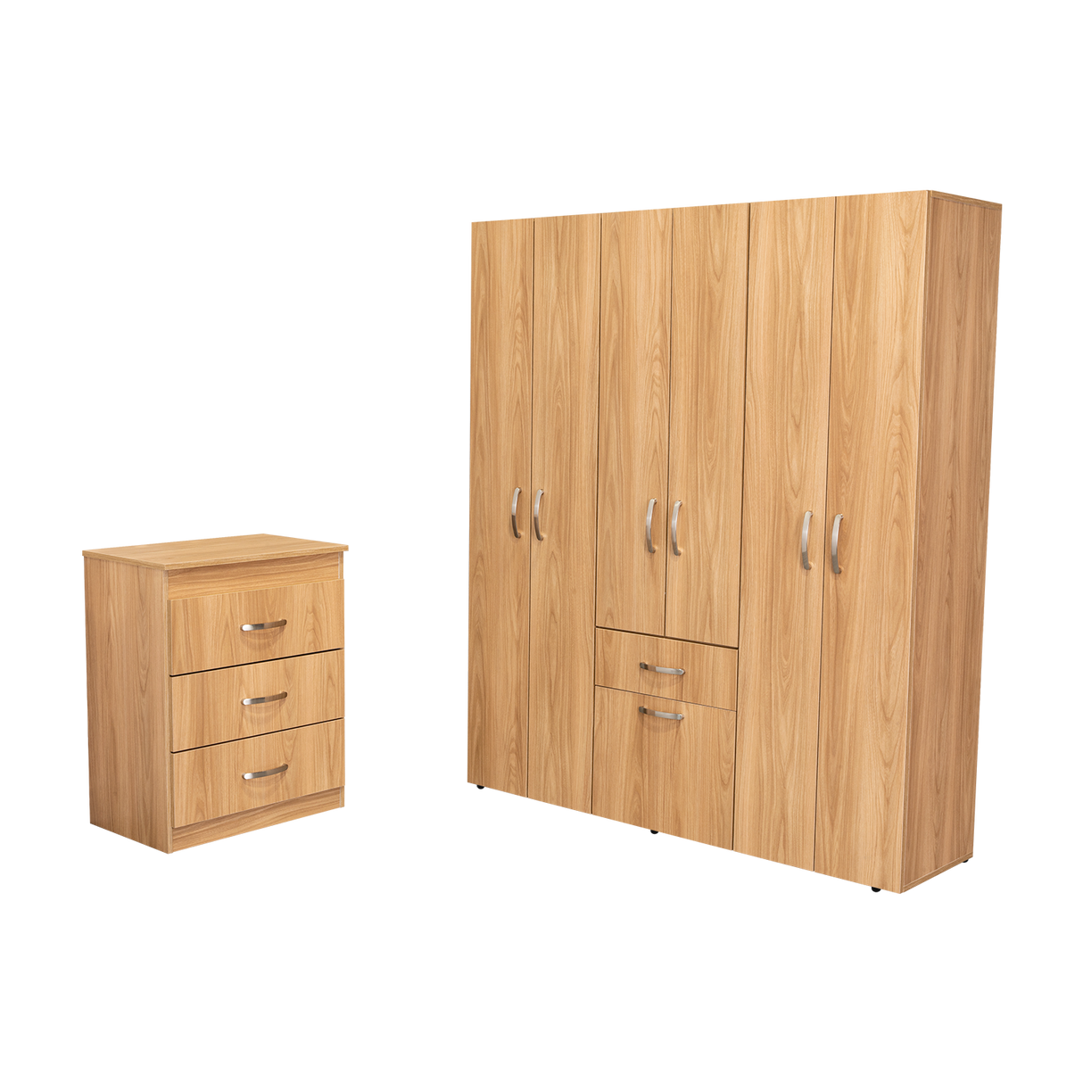 Combo Closet y Cómoda Mayer Fresno Europeo Y Blanco 141.1x164.2cm con Cuatro Cajones y con Cuatro Puertas - CLOSETS | Bylmo