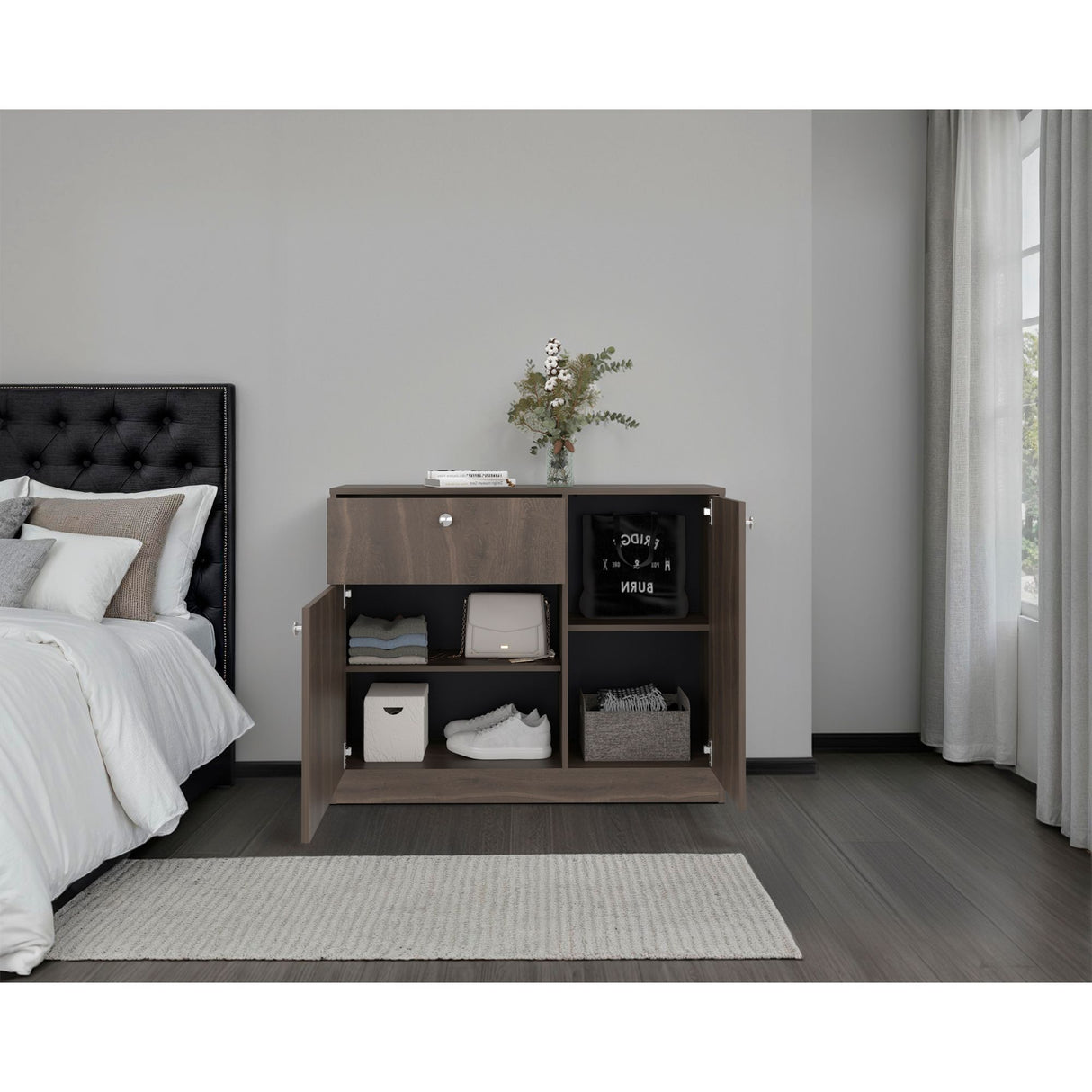 Cómoda Praga Milan 100x80cm de Dos Hileras con Un Cajón - CAJONERAS Y COMODAS | Bylmo