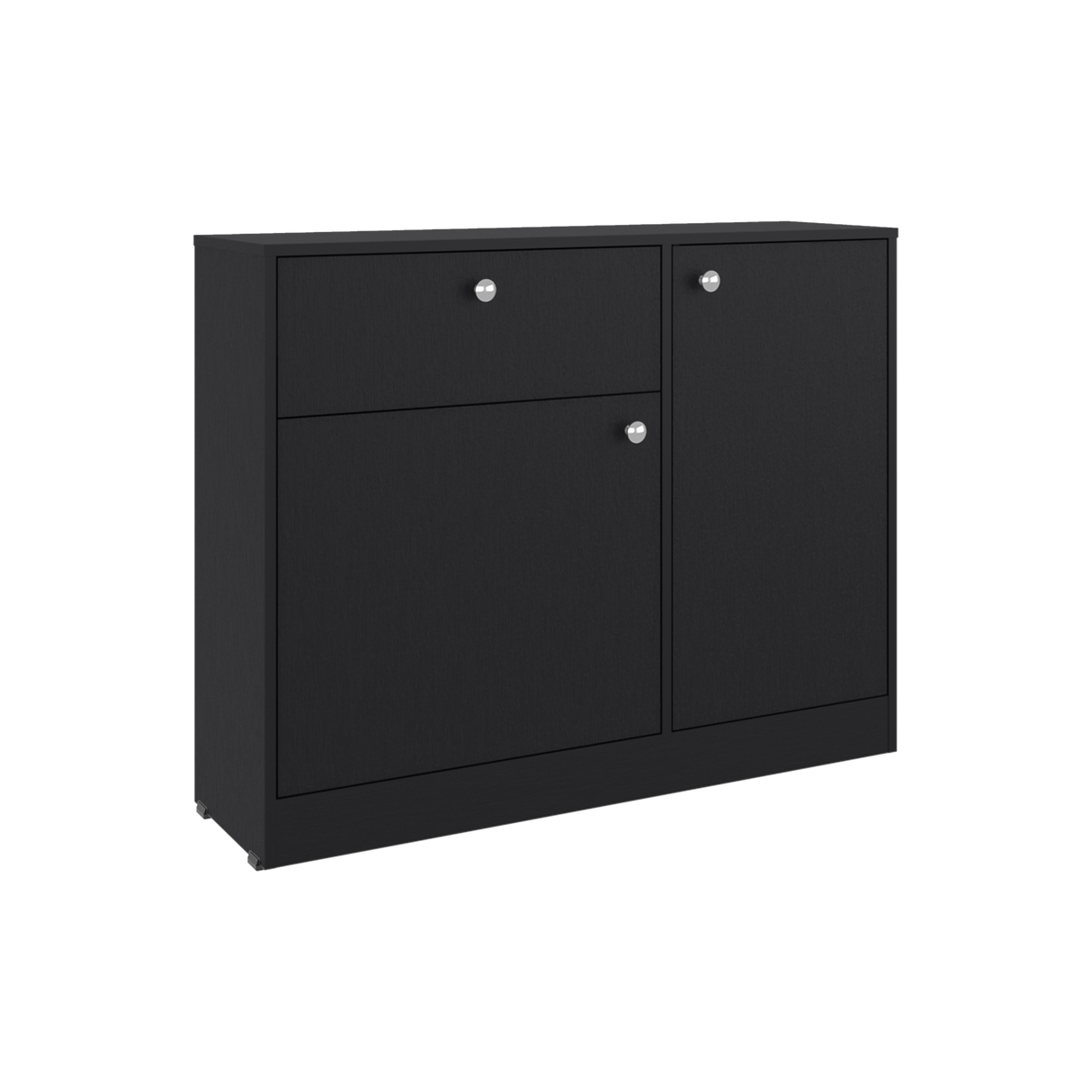 Cómoda Praga Wengue 100x80cm de Dos Hileras con Un Cajón - CAJONERAS Y COMODAS | Bylmo