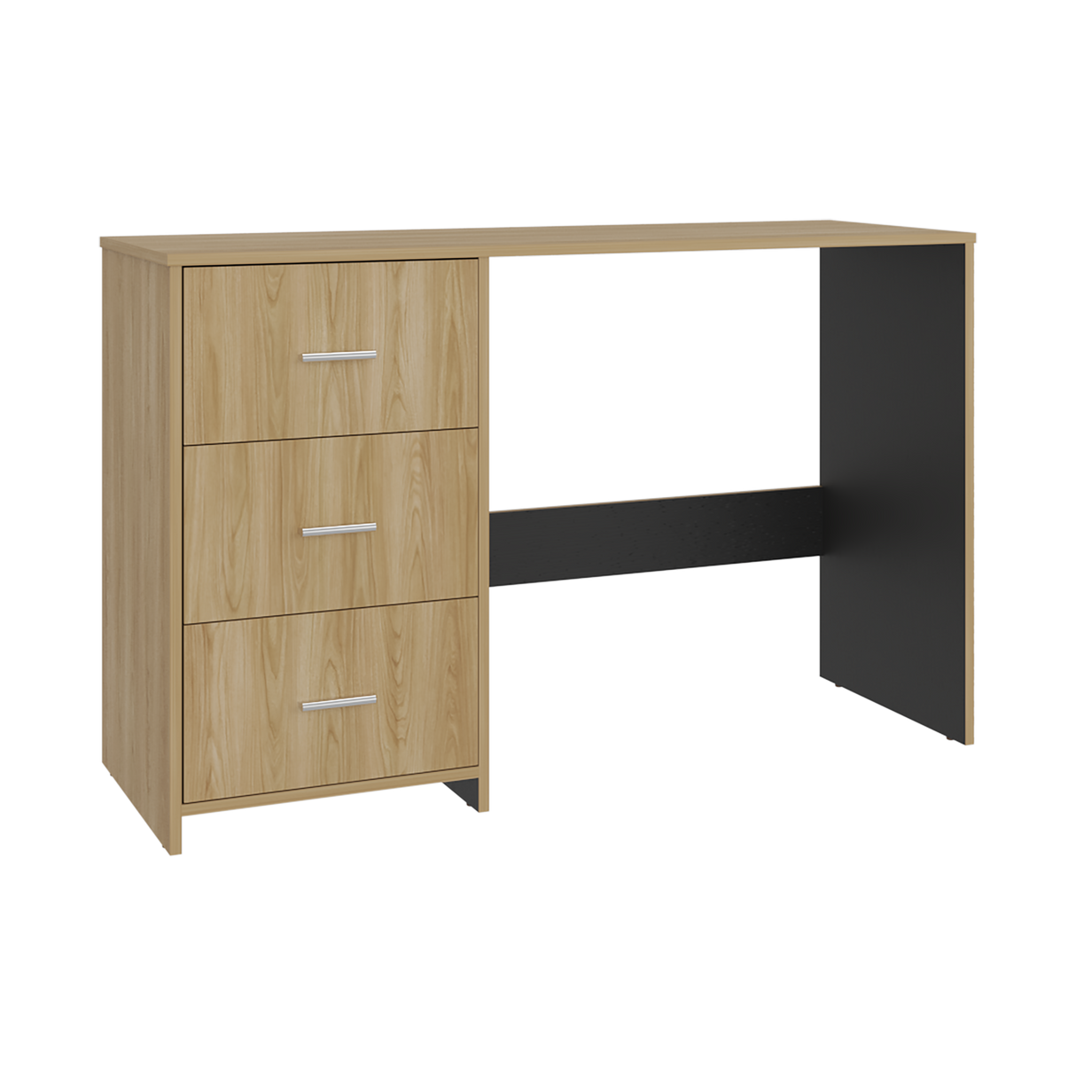 Escritorio Eco Wengue 120.8x76.2cm con Tres Cajones y con Archivador - ESCRITORIOS | Bylmo