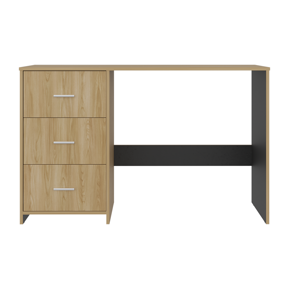 Escritorio Eco Wengue 120.8x76.2cm con Tres Cajones y con Archivador - ESCRITORIOS | Bylmo