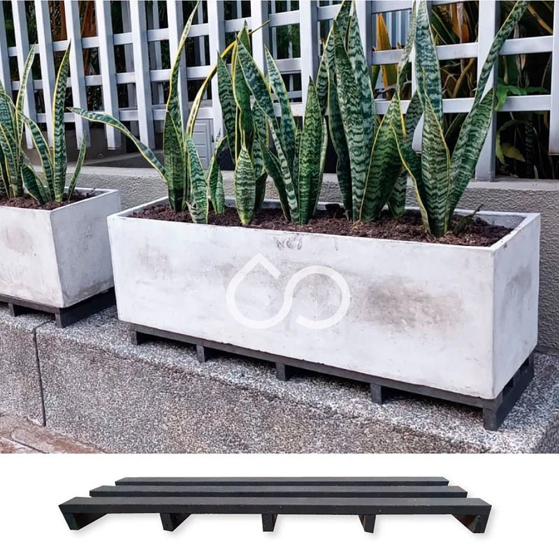 Base para Materas Exterior Tulipán Negro 27x5cm Rectangular Apto Para Intemperie - BASES PARA MATERAS DE EXTERIOR | Bylmo