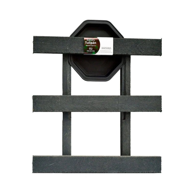 Base para Materas Exterior Tulipán Negro 35x5cm Cuadrado Apto Para Intemperie - BASES PARA MATERAS DE EXTERIOR | Bylmo