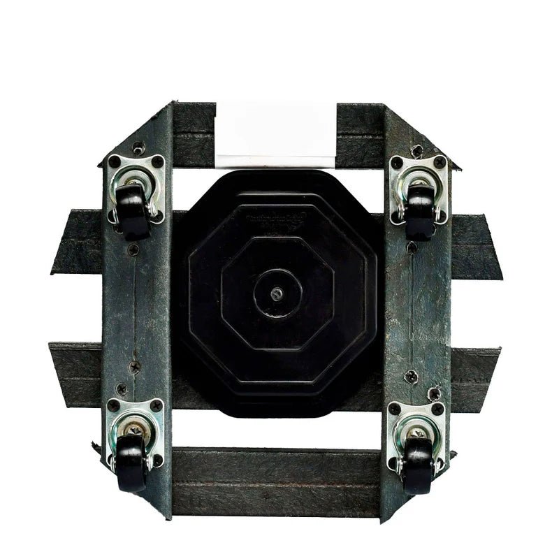 Base para Materas Exterior Tulipán Negro 30x10cm Circular con Rodachines Apto Para Intemperie - BASES PARA MATERAS DE EXTERIOR | Bylmo