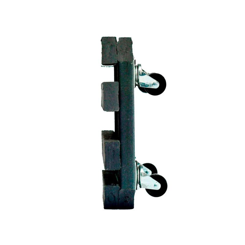 Base para Materas Livianas Exterior Tulipán Negro 30x10cm Circular con Rodachines Apto Para Intemperie - BASES PARA MATERAS DE EXTERIOR | Bylmo