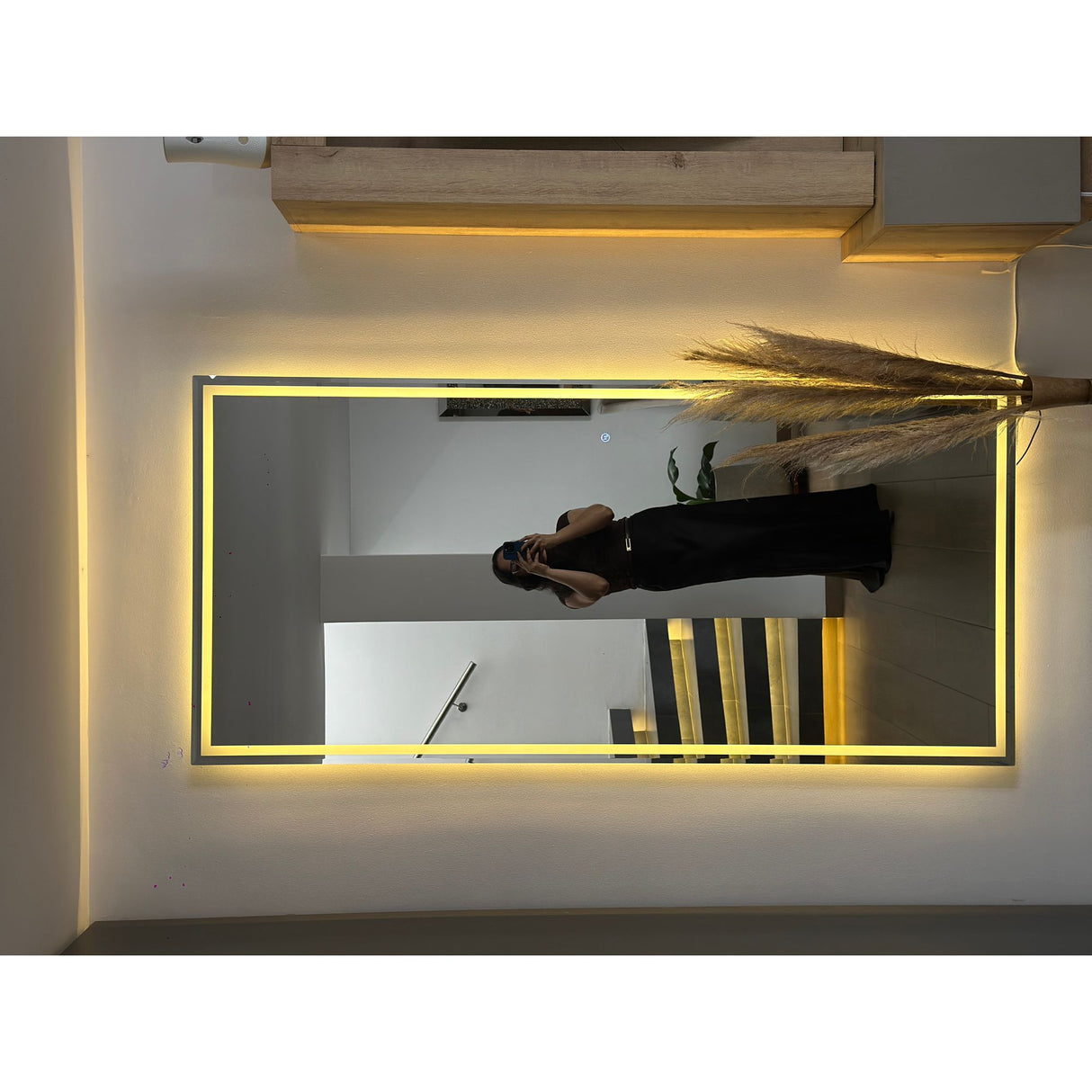 Espejo de Pared Napoles Natural 80x170cm Rectangular Sin Marco y con Iluminación - ESPEJOS DE PARED | Bylmo