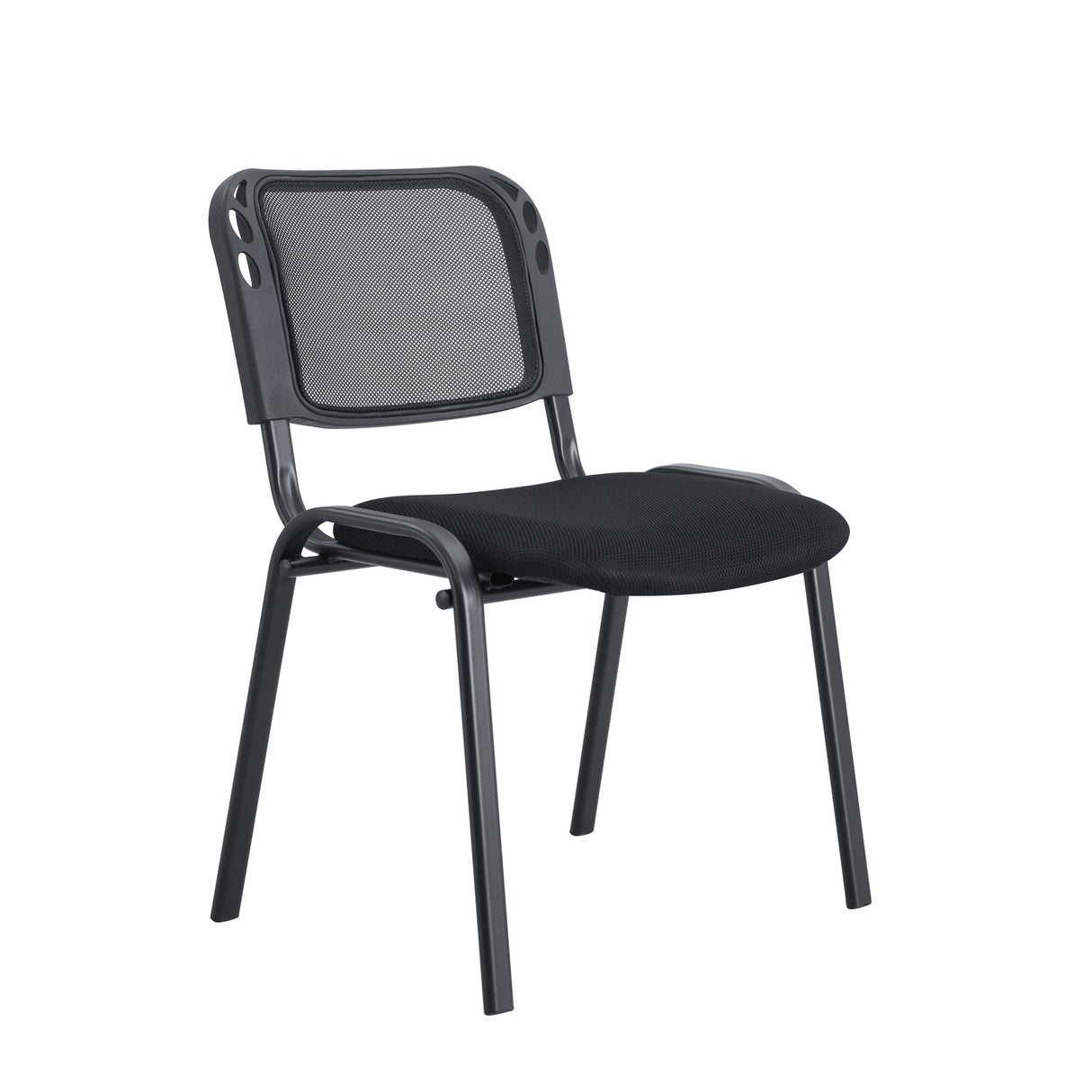 Set X 5 Sillas Interlocutoras BM 1121 Negro 54x77cm con Espaldar y sin Reposapies - SILLAS Y BUTACOS | Bylmo